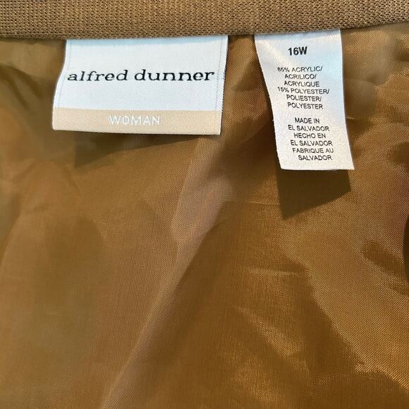 Alfred Dunner Jacket Open Front Embroidered Floral Brown SZ16W Casual - Picture 4 of 8
